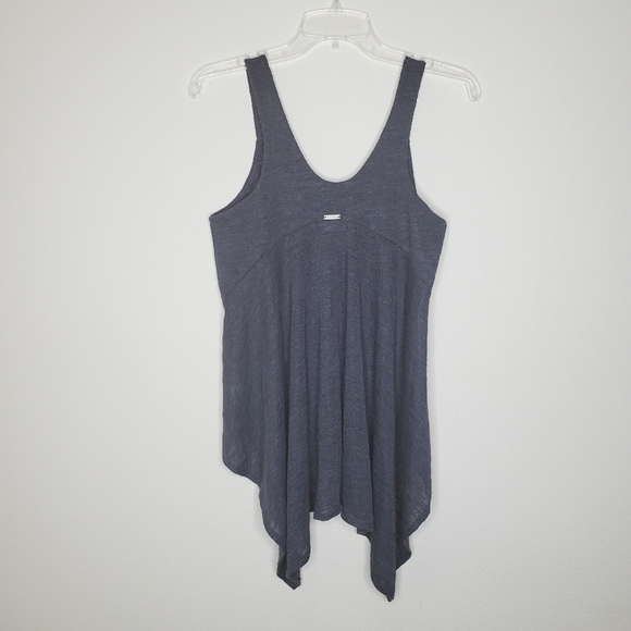 Prana Whisper Charvoal Gray Scoop Neck Knit Yoga Tank Top - Picture 6 of 10